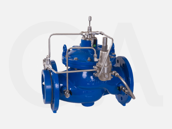 FR flow rate control valve & FE rupture protection valve